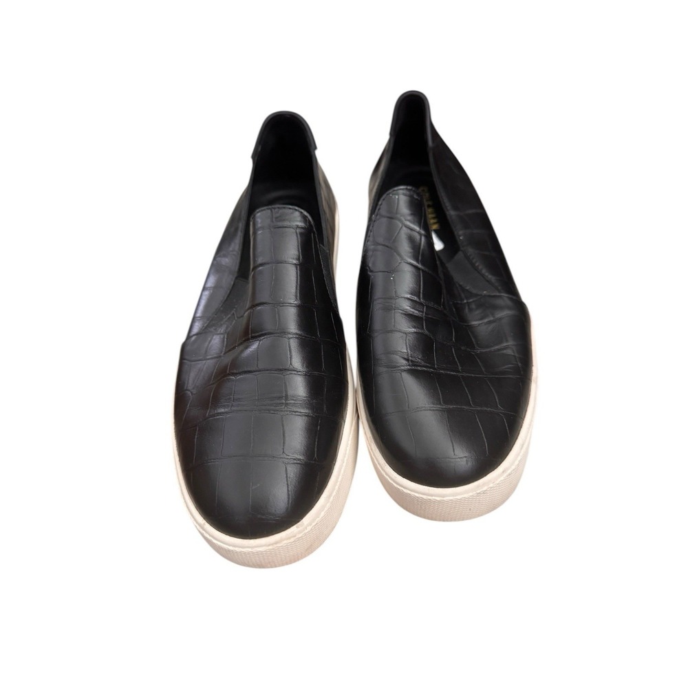 Cole Haan Grandseries Slip On Sneakers Black Croc Women 9.5